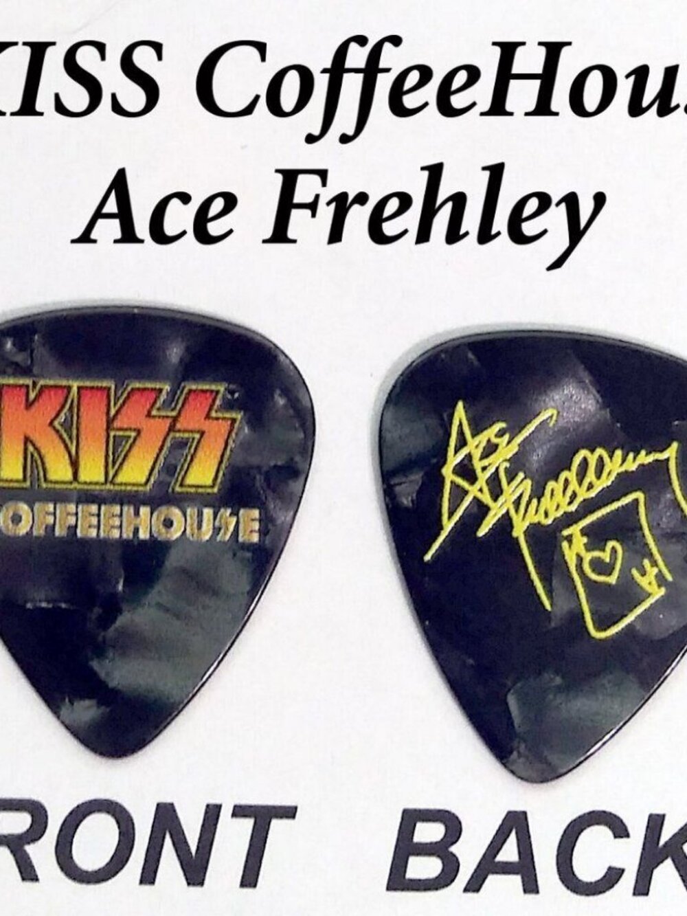 KISS CoffeeHouse Ace Frehley Guitar Pick Black
